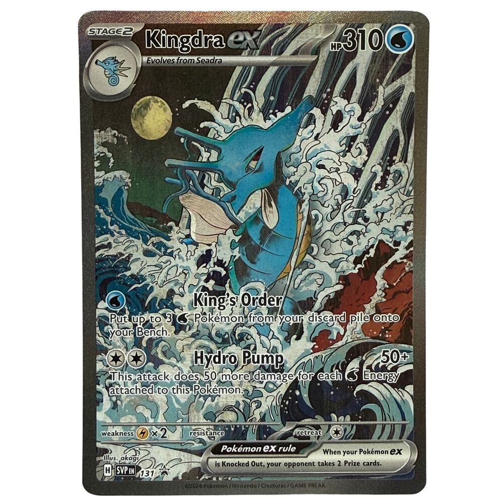 Pokémon TCG Kingdra ex 131 Pokémon Black Star Promo Full Art Holo Card NM-MT